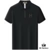 Hermès Summer New Arrival Polo Shirt with Collar, Short Sleeve, Premium Cotton Blend Fabric, Breathable and Comfortable