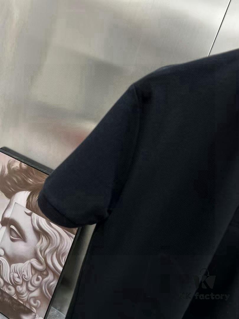 Hermes Summer New Arrival Polo Shirt with Turn-down Collar, Short Sleeve, Premium Custom Fabric, Breathable and Comfortable, Exquisite Design with Brand Identity, Soft and Smooth Texture, Casual Tailoring with Excellent Fit