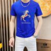 HERMES Men's Casual Short-Sleeve T-Shirt, Spring/Summer 2025 New Arrival, Premium Logo Embroidery, Imported Silk-Cotton Fabric, Classic Fit, Size M to 5XL (Up to 220 lbs)