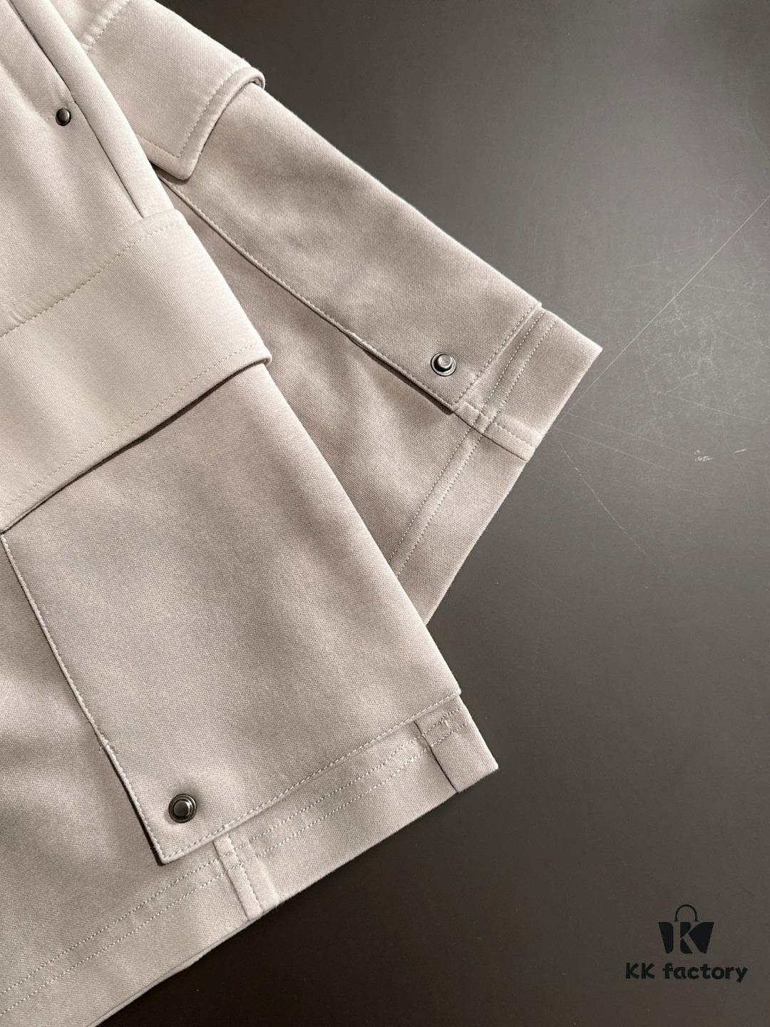 Hermes 2025 Spring and Summer New Arrival Elastic Waist Casual Shorts, High-End Custom Fabric, Breathable and Comfortable, Exquisite Details, Premium Quality, Soft and Smooth Texture, Stylish Leisure Cut