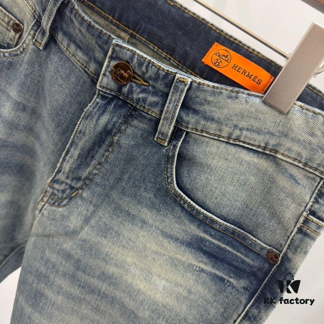 2025 Spring Summer European Cabinet New Arrival Ultra A-Level Proxy Grade Overseas Trading Company Order Source Top Original High-End Men's Custom Fashion Slim Straight Jeans