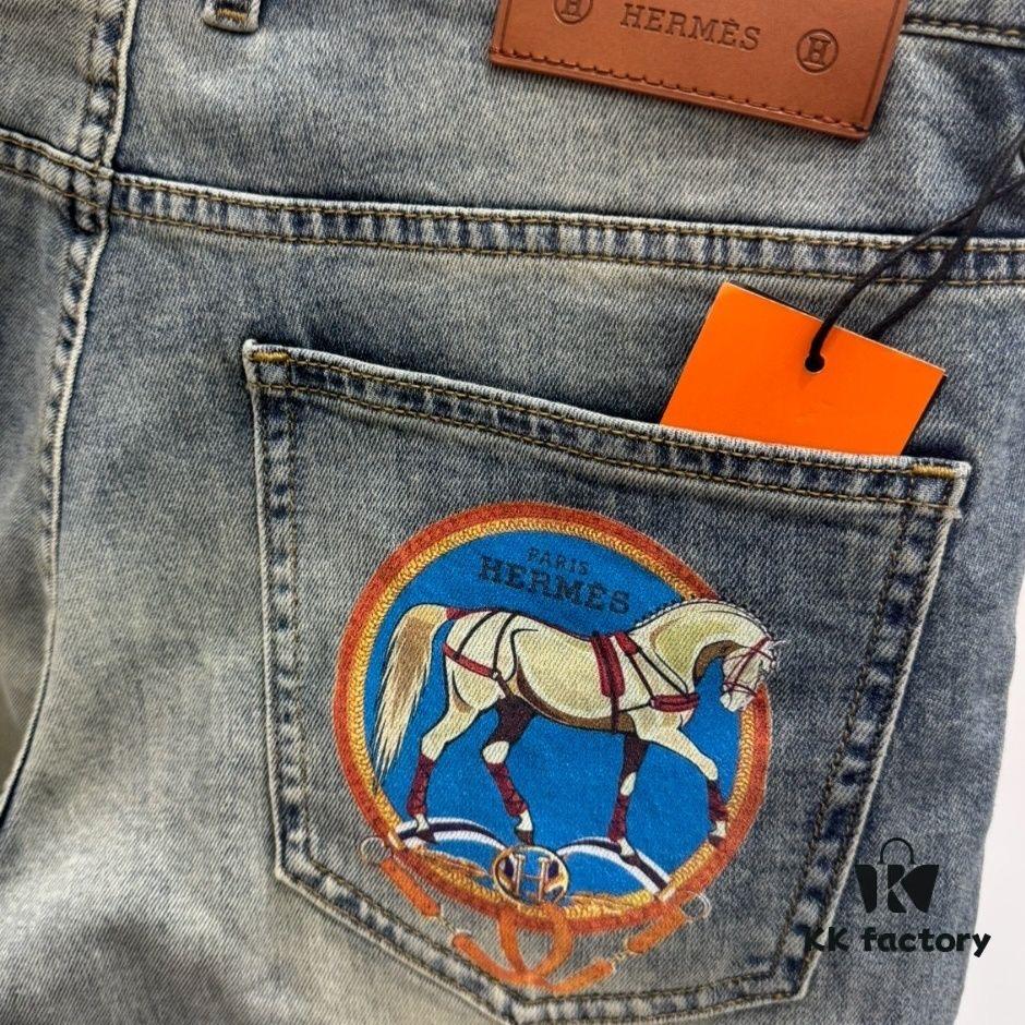 2025 Spring Summer European Cabinet New Arrival Ultra A-Level Proxy Grade Overseas Trading Company Order Source Top Original High-End Men's Custom Fashion Slim Straight Jeans