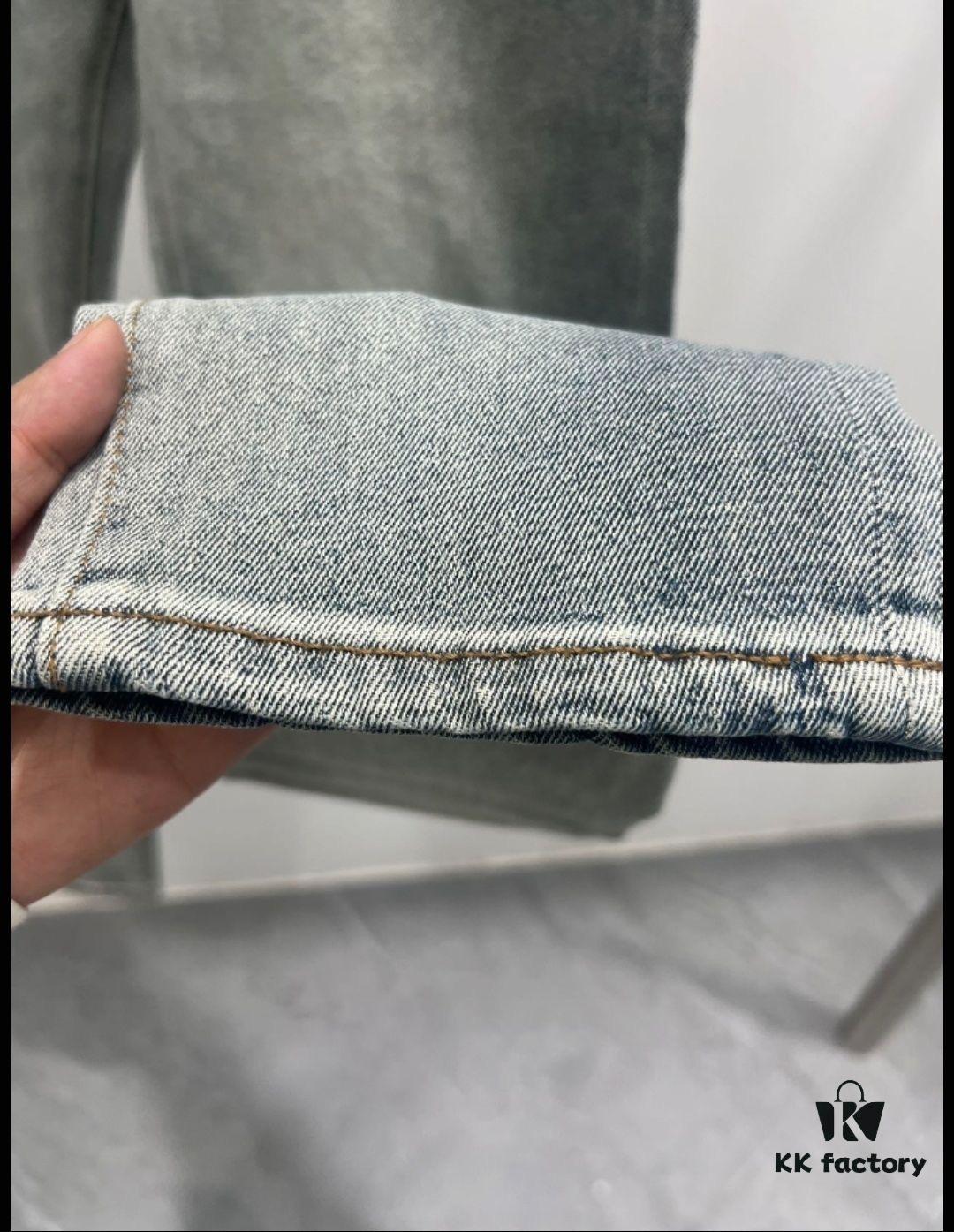 2025 Spring Summer European Cabinet New Arrival Ultra A-Level Proxy Grade Overseas Trading Company Order Source Top Original High-End Men's Custom Fashion Slim Straight Jeans