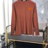 Hermes 25SS Wool Long-Sleeve Base Layer Top, Italian Original Factory Order Channel, Highly Individual and Sophisticated Style, Chest Logo Design