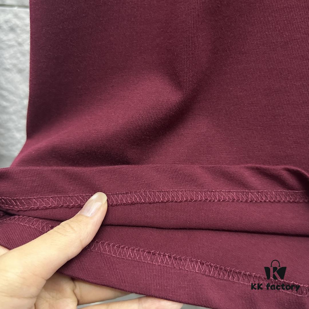 Hermes 2025 Spring/Summer New Arrival Moon Horse Print Custom Double Gauze Plain Cotton Short Sleeve T-Shirt Unisex