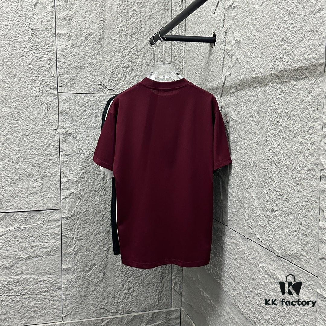 Hermes 2025 Spring/Summer New Arrival Moon Horse Print Custom Double Gauze Plain Cotton Short Sleeve T-Shirt Unisex