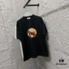 Hermes 2025 Spring/Summer New Arrival Moon Horse Print Custom Double Gauze Plain Cotton Short Sleeve T-Shirt Unisex