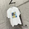 Hermes 2025 Spring/Summer New Arrival Sky Sea Freedom Boat Print Custom Double Gauze Plain Cotton Short Sleeve T-Shirt Unisex