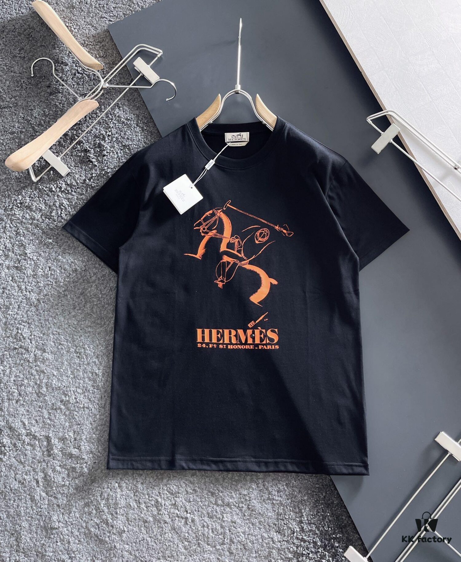 Hermes 2025 Latest Print Short Sleeve T-Shirt, High-Quality Cabinet Original Order, Top-Grade Craftsmanship with Imported Fabric