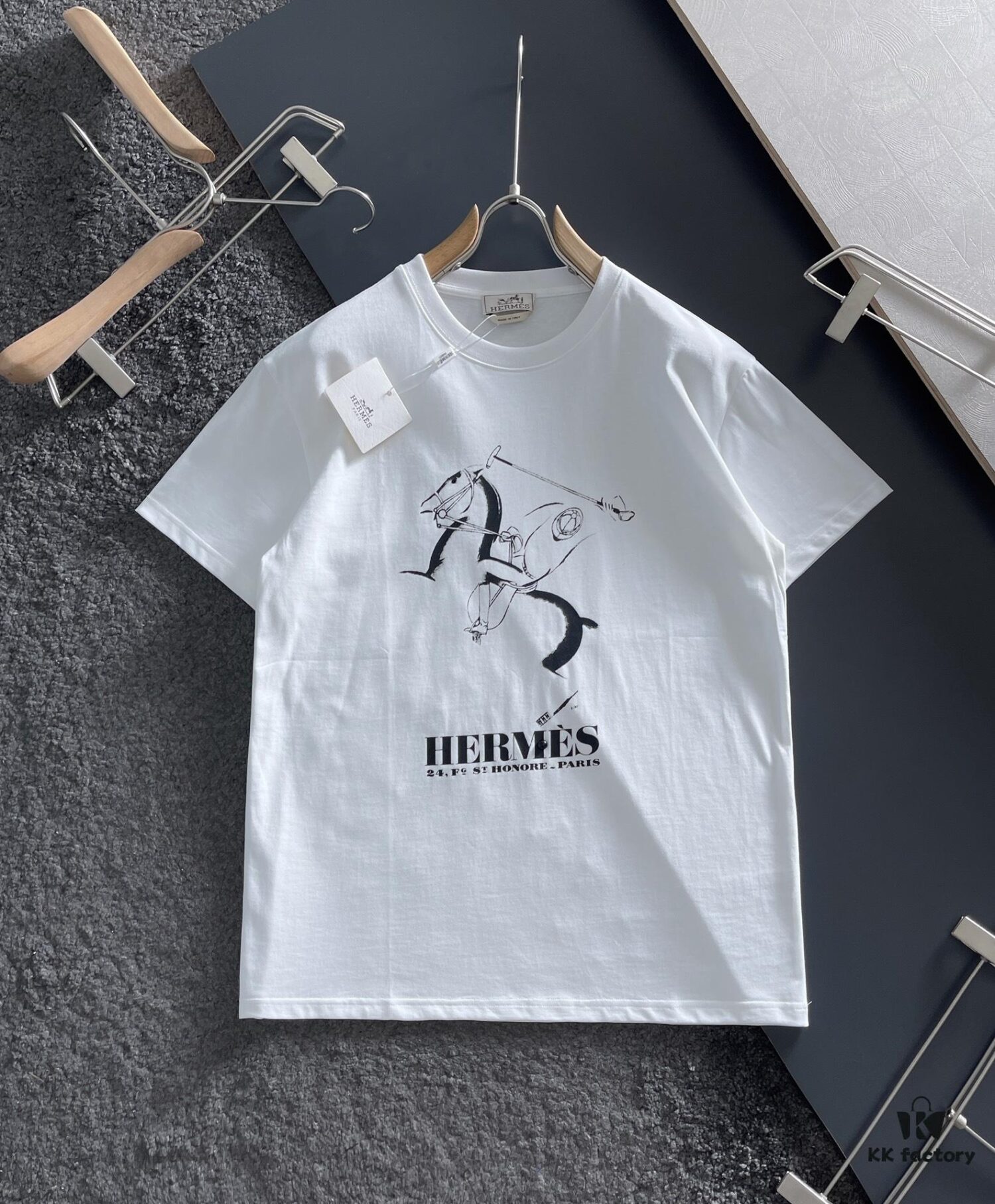 Hermes 2025 Latest Print Short Sleeve T-Shirt, High-Quality Cabinet Original Order, Top-Tier Craftsmanship with Imported Fabric