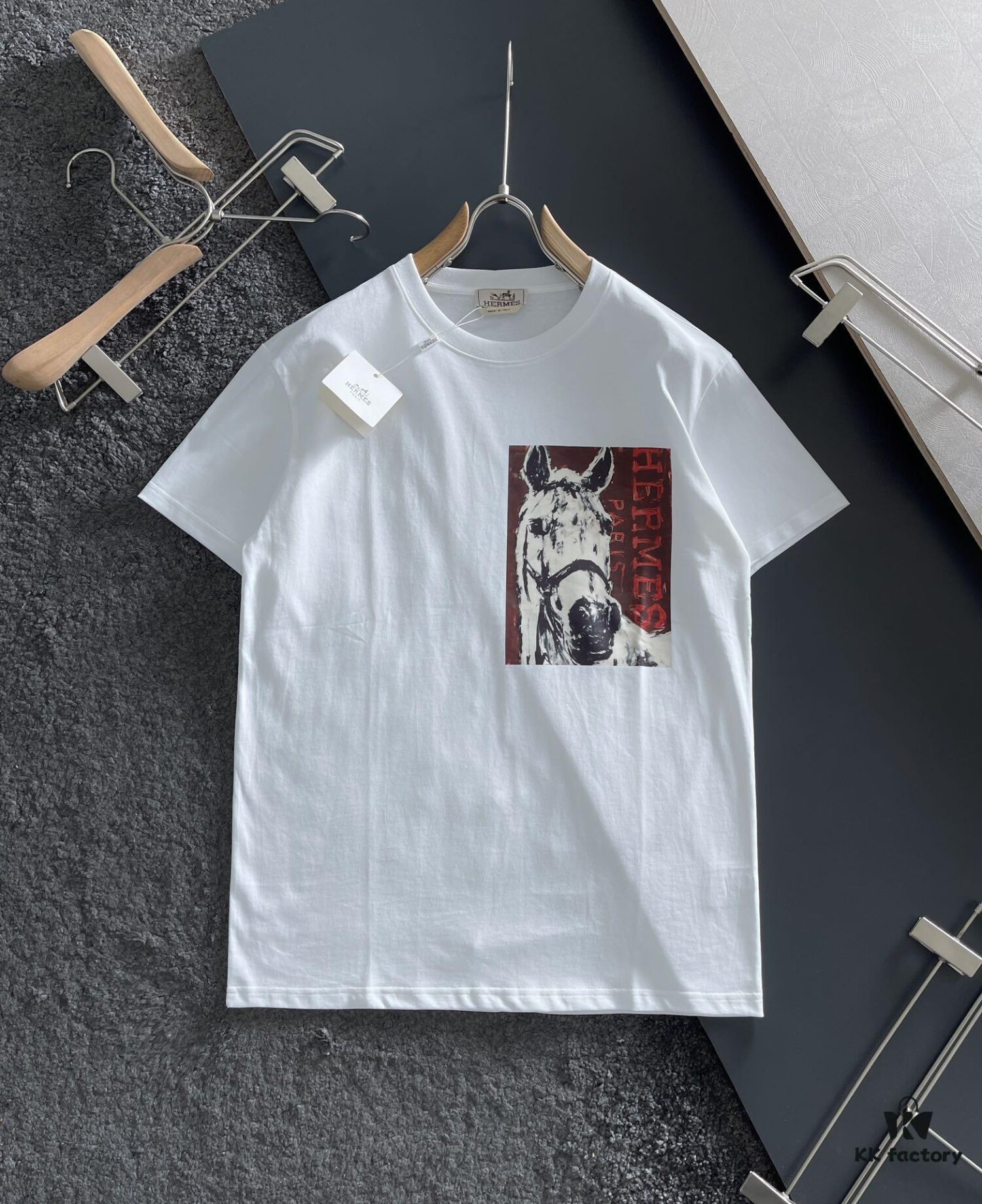 Hermes 2025 Latest Print Short Sleeve T-Shirt, High-Quality Cabinet Original Order, Top-Grade Craftsmanship with Imported Fabric