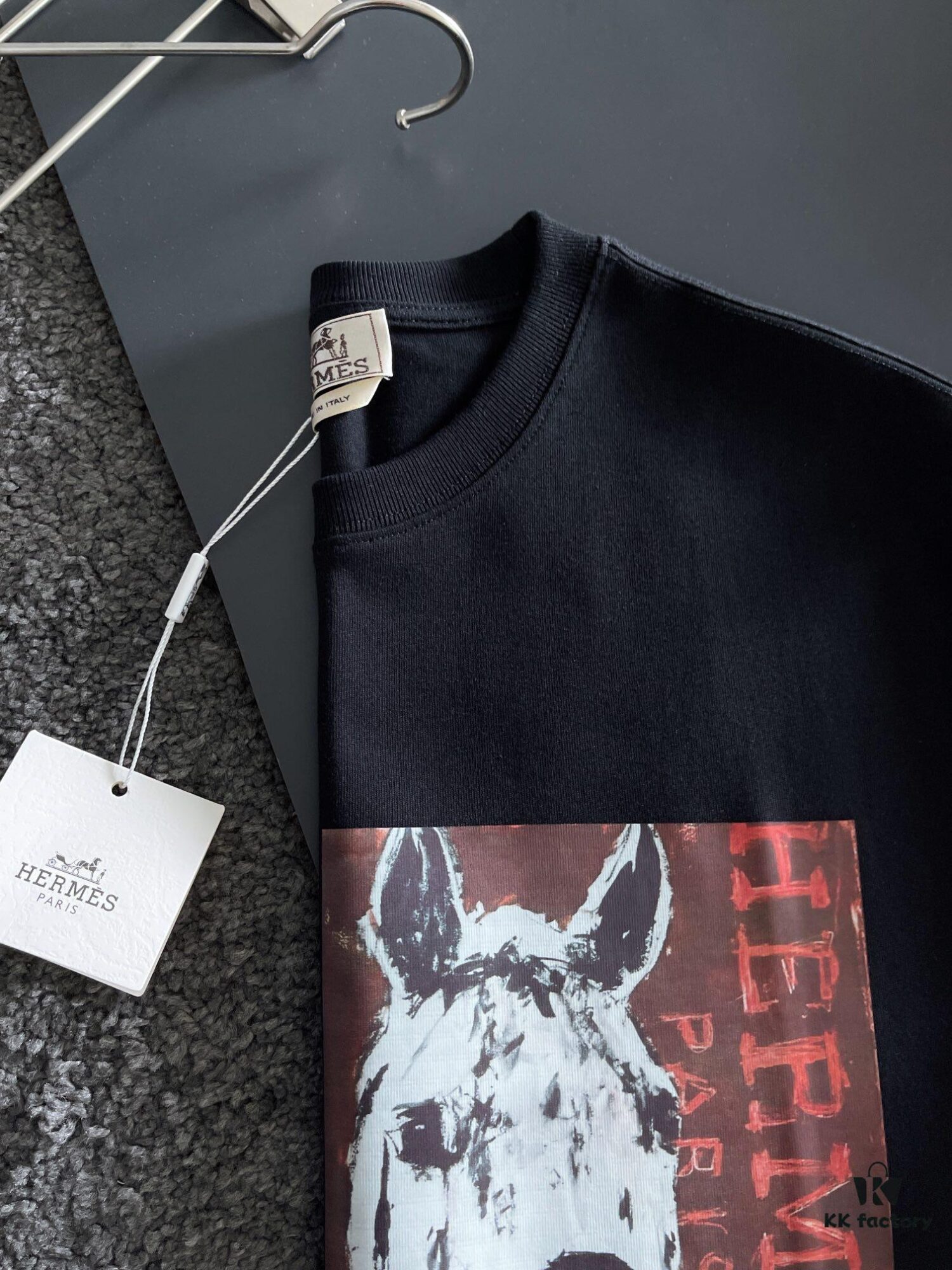 Hermes 2025 Latest Print Short Sleeve T-Shirt, High-Quality Cabinet Original Order Short Sleeve, Top-Tier Craftsmanship with Imported Fabric