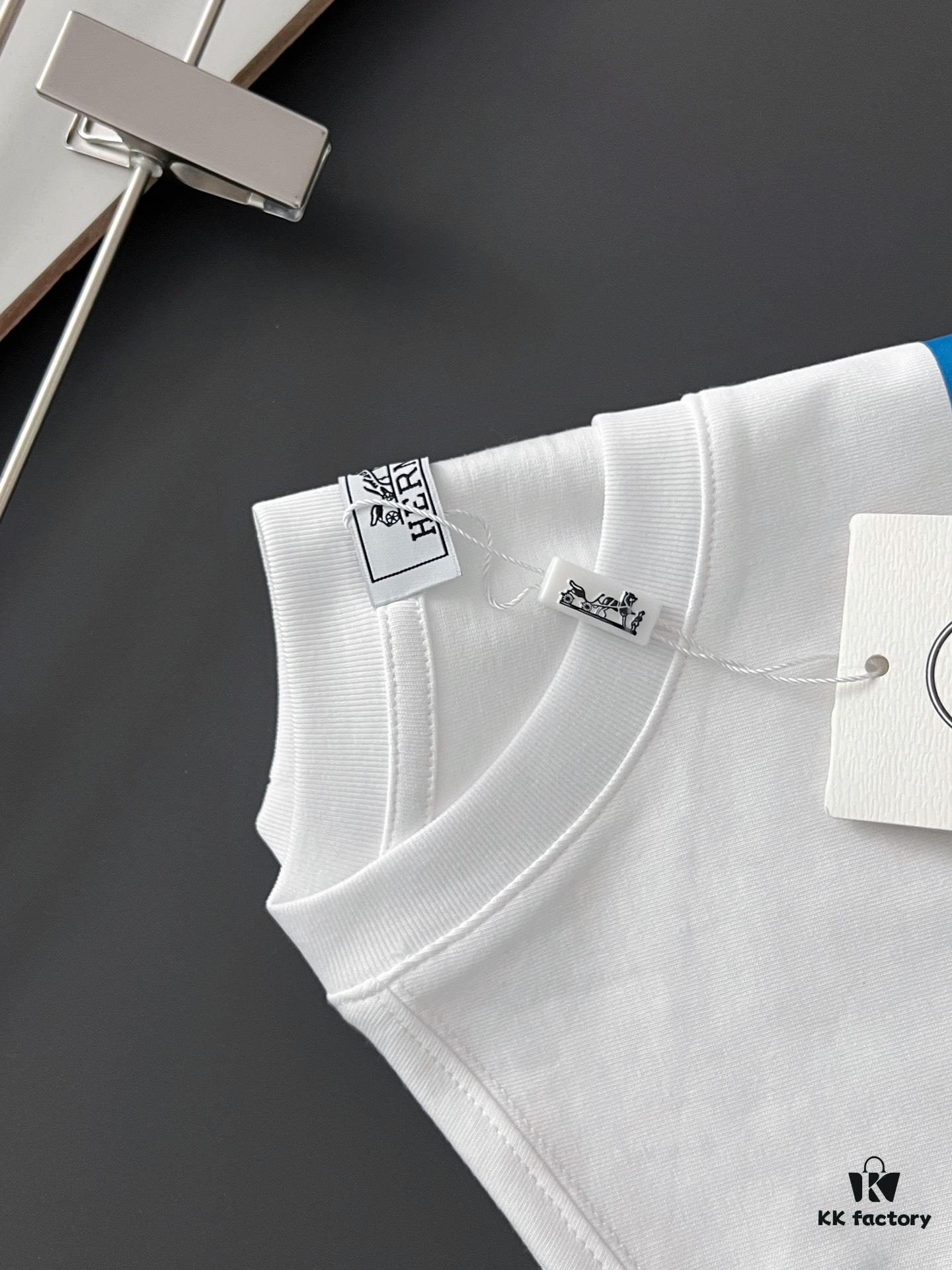 Hermes 2025 Latest Print Short Sleeve T-Shirt, High-Quality Boutique Original Order, Top-Tier Craftsmanship with Imported Fabric