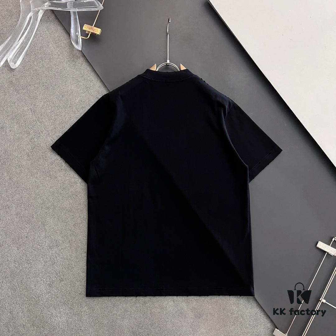 Hermes 2025 Latest Print Short Sleeve T-Shirt, High-Quality Boutique Original Order, Top-Tier Craftsmanship with Imported Fabric