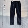 Hermès 2024 New Men's Denim Jeans – Highly Recognizable Style, Elegant Light Gray Hue Achieved Through Multiple Washes, Perfect Craftsmanship, Two-Tone 'Little Monster' Back Pockets with Outstanding Detailing, Ideal for Men's Fashion and Aesthetic