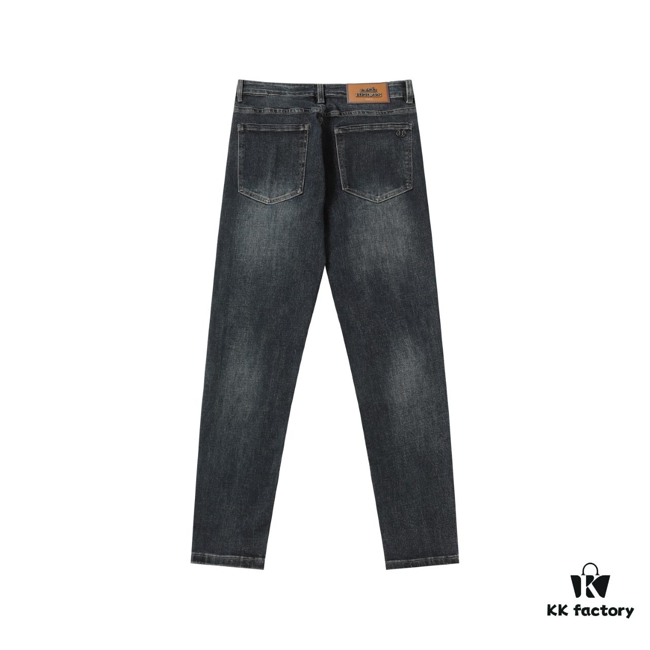 Hermès Craftsmanship Jeans - Latest Bestseller, Original Order Premium Washed Casual Jeans with Imported Elastic Fabric