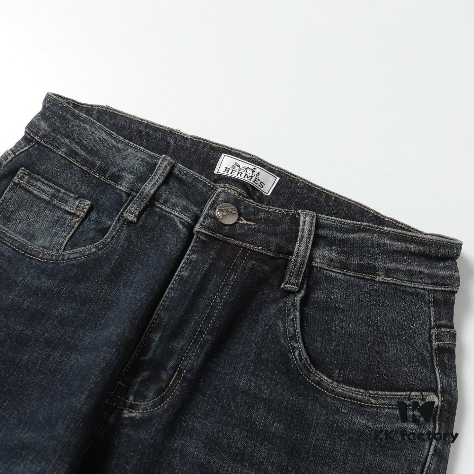 Hermès Craftsmanship Jeans - Latest Bestseller, Original Order Premium Washed Casual Jeans with Imported Elastic Fabric