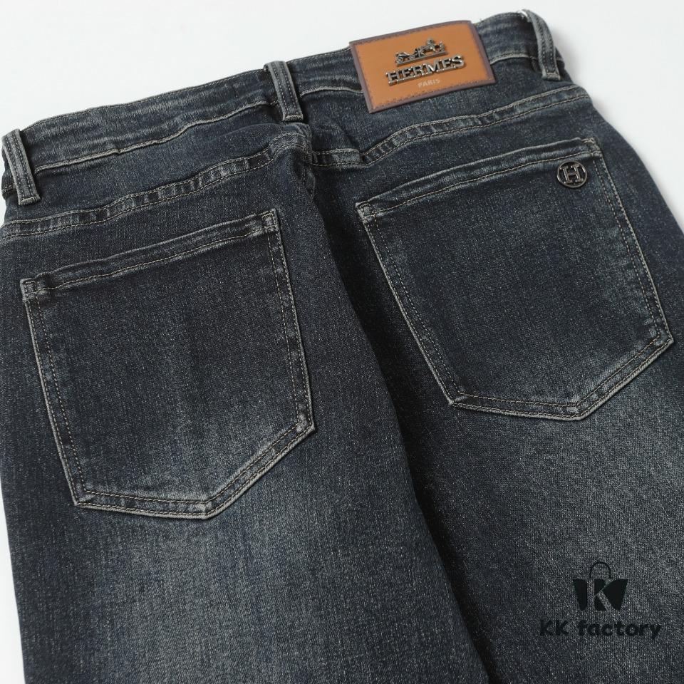 Hermès Craftsmanship Jeans - Latest Bestseller, Original Order Premium Washed Casual Jeans with Imported Elastic Fabric