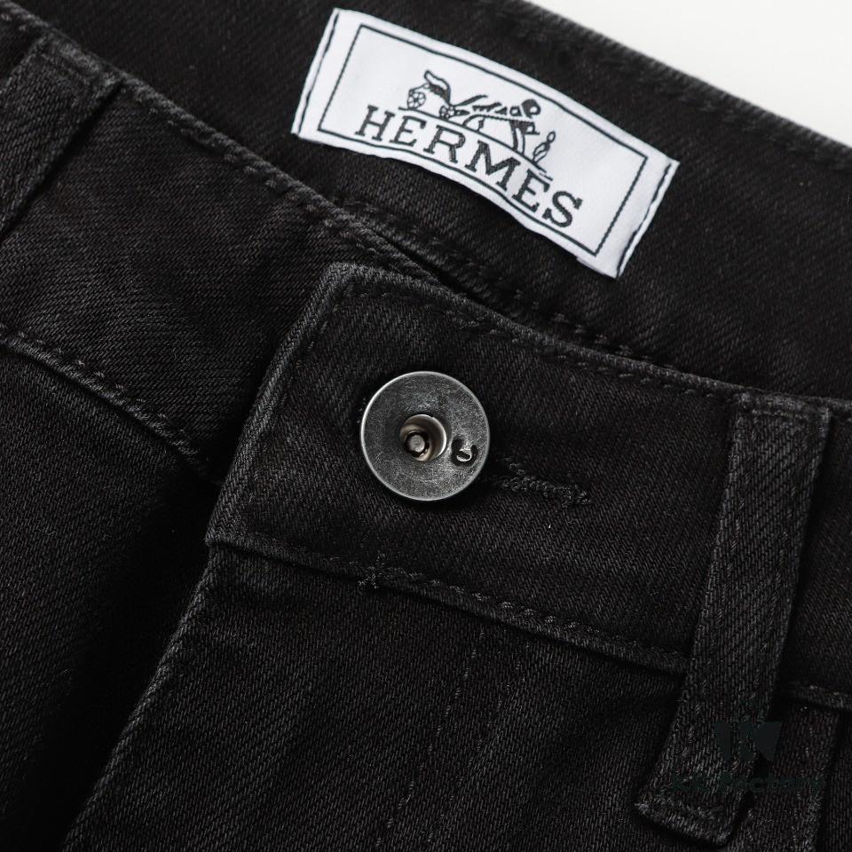 Hermes 2024 New Arrival Denim Jeans - Premium Quality, Soft Heavy Washed Turkish Cotton, Straight Fit Luxury Casual Trousers