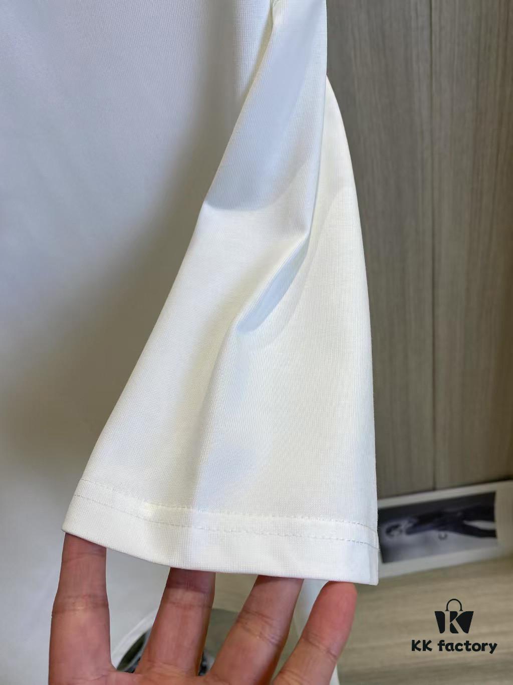 Hermès 2025SS Spring/Summer Latest Short-Sleeve T-Shirt – High-Quality Cotton Fabric, Embroidery and Digital Print, Unisex Loose Fit