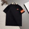 Hermès 2025 Spring/Summer New Men's Round Neck Short-Sleeve T-Shirt, High-Quality Combed Cotton Knit Fabric with Embroidered Logo