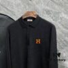 Hermes Summer New Men's Casual Polo Collar Wool Sweater
