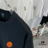 Hermes 2025 Spring-Summer New Arrival Short Sleeve Shirt with Handcrafted Logo at Chest