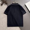 High-Quality Hermès 2025 Spring/Summer New Men's Notched Collar Short-Sleeve T-Shirt