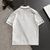 High-Quality Hermès 2025 Spring/Summer New Men's Notched Collar Short-Sleeve T-Shirt