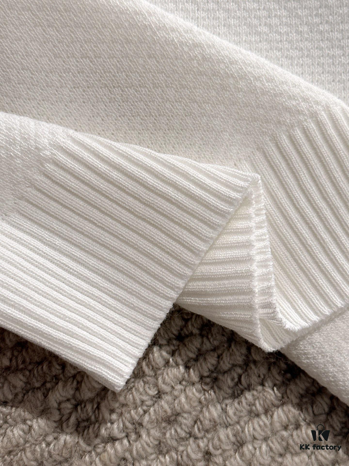 High-Quality Hermès 2025 Spring/Summer New Men's Notched Short-Sleeve T-Shirt