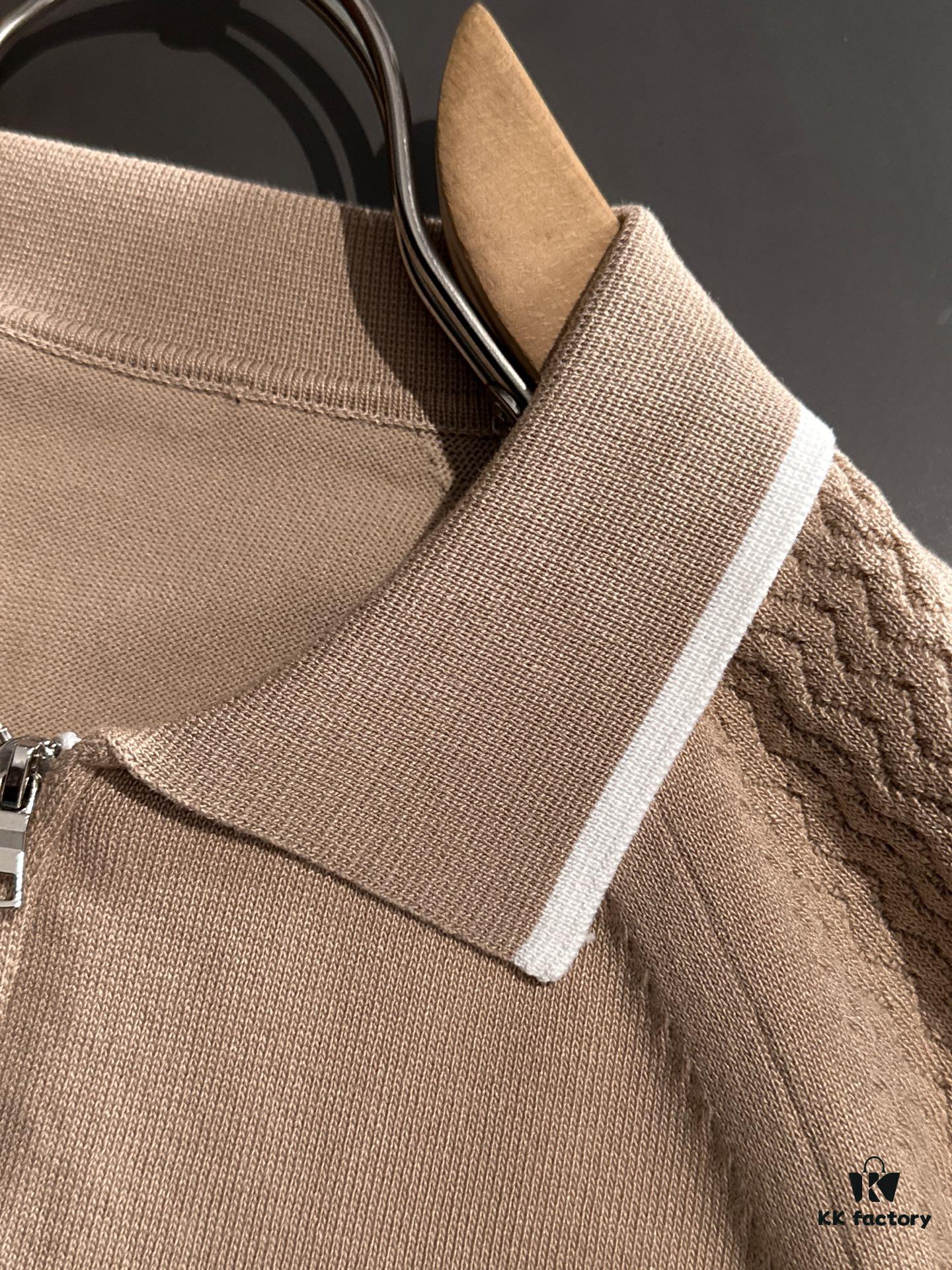 High-Quality Hermès 2025 Spring/Summer New Men's Collared Short-Sleeve T-Shirt