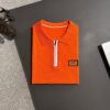 High-Quality Hermès 2025 Spring/Summer New Men's Notched Short-Sleeve T-Shirt