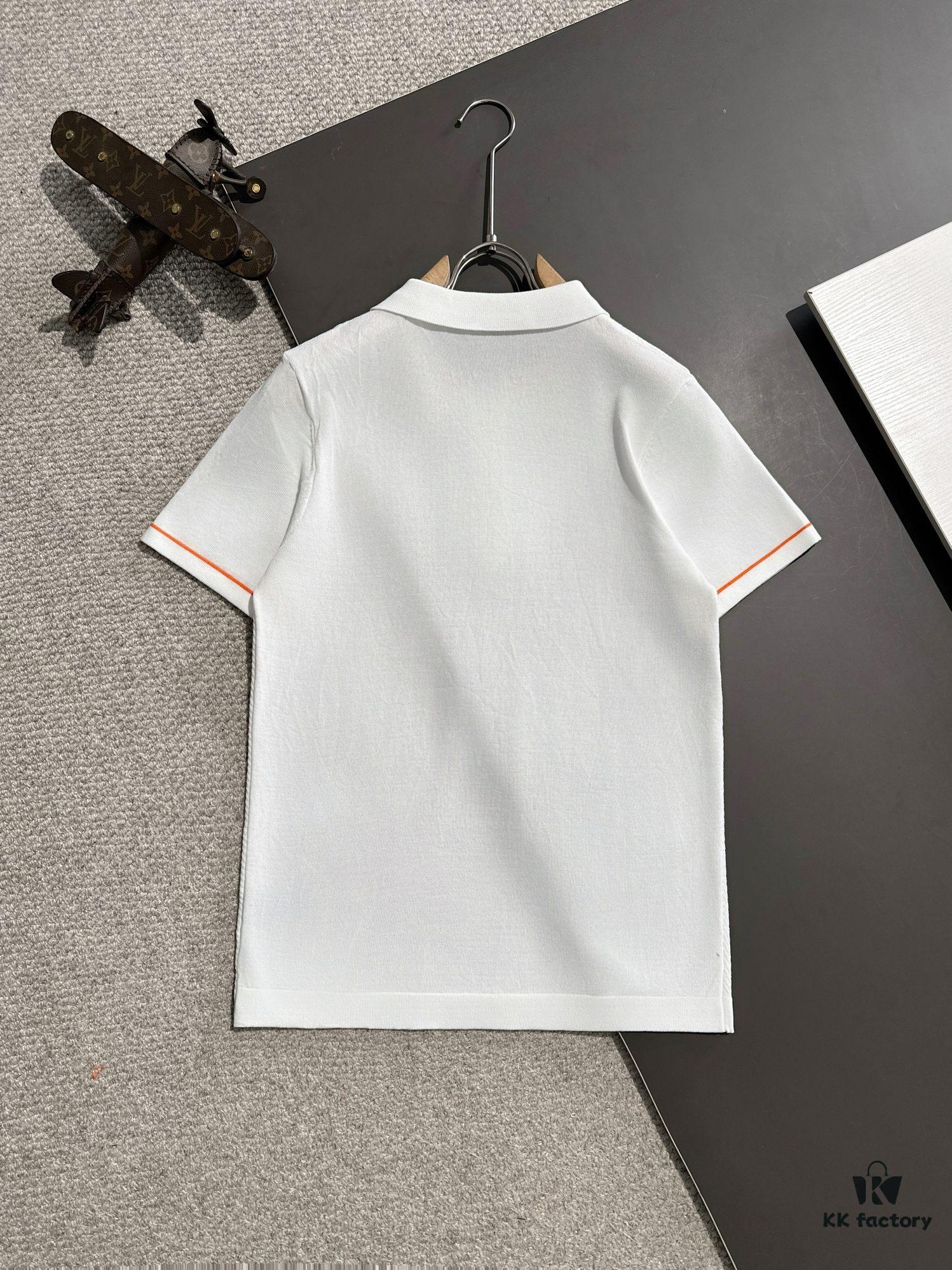 High-Quality Hermès 2025 Spring/Summer New Men's Collared Short-Sleeve T-Shirt