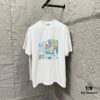 Hermes 2025 Spring/Summer New Arrival Building Block Horse Print Custom Double Gauze Plain Cotton Short Sleeve T-Shirt Unisex