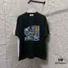 Hermes 2025 Spring/Summer New Arrival Building Block Horse Print Custom Double-Gauze Plain Cotton Short-Sleeve T-Shirt Unisex