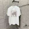 Hermes 2025 Spring/Summer New Arrival Mechanical Horse Print Custom Double Gauze Plain Cotton Short Sleeve T-Shirt Unisex