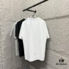 Hermes 2025 Spring/Summer New Arrival Mechanical Horse Print Custom Double Gauze Plain Cotton Short Sleeve T-Shirt Unisex