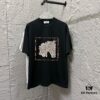 Hermes 2025 Spring/Summer New Arrival Mechanical Horse Print Custom Double Gauze Plain Cotton Short Sleeve T-Shirt Unisex
