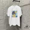 Hermes 2025 Spring/Summer New Arrival Sky Sea Freedom Boat Print Custom Double Gauze Plain Cotton Short Sleeve T-Shirt Unisex