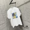 Hermes 2025 Spring/Summer New Arrival Sky Sea Freedom Boat Print Custom Double Gauze Plain Cotton Short Sleeve T-Shirt Unisex