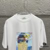 Hermes 2025 Spring/Summer New Arrival Sky Sea Freedom Boat Print Custom Double Gauze Plain Cotton Short Sleeve T-Shirt Unisex