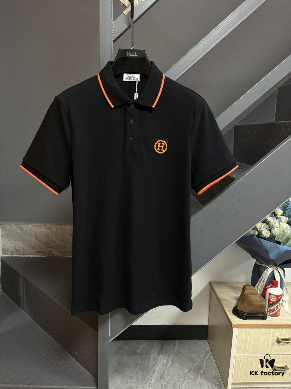 Hermes H Classic Polo Shirt, Precision Craftsmanship with Luxurious Feel, Large Embroidered Logo on Chest, Business-Casual Timeless Design, 100% Cotton Fabric, Imported Premium Cotton, Comfortable and Breathable, Complete Triple Labeling