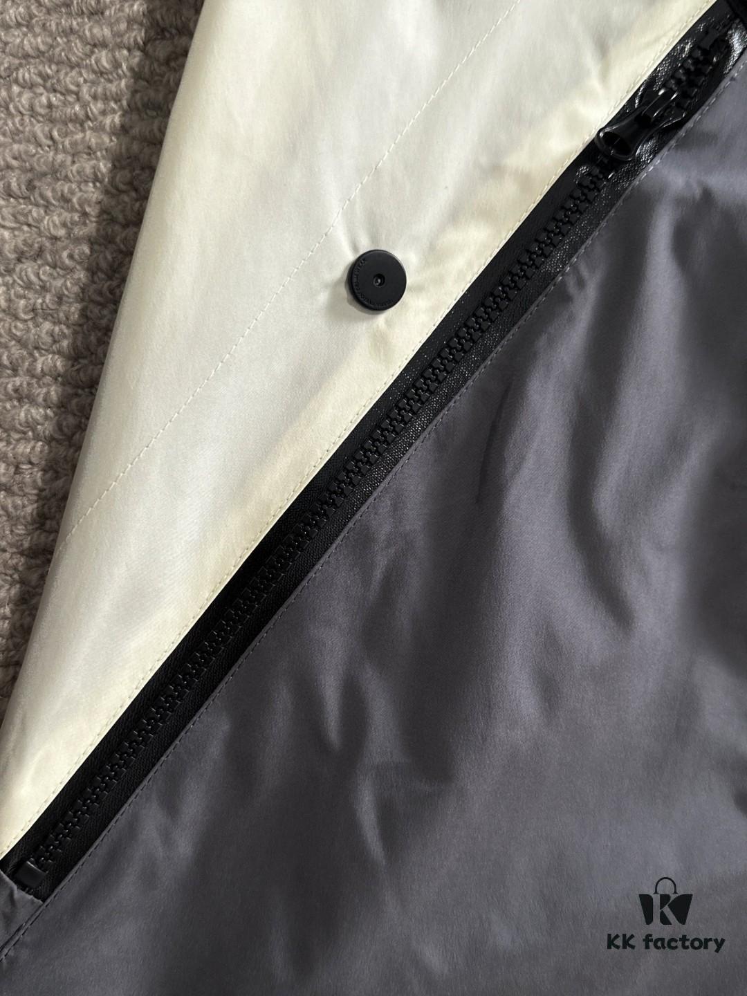 Hermès Autumn-Winter 2024 Latest Zip-Up Windbreaker Jacket, Custom-Dyed Nylon Fabric, Lightweight and Comfortable, Casual Yet Elegant, Perfect for Early Autumn Wear