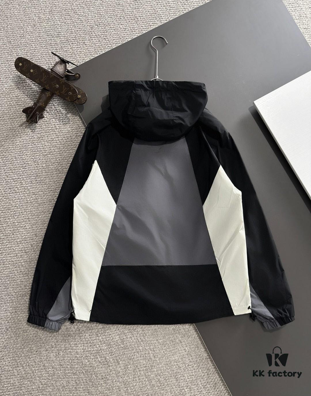 Hermès Autumn-Winter 2024 Latest Zip-Up Windbreaker Jacket, Custom-Dyed Nylon Fabric, Lightweight and Comfortable, Casual Yet Elegant, Perfect for Early Autumn Wear