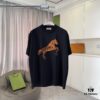 Hermes 2025 Spring/Summer New Arrival Personalized Logo Print Custom Fabric 300g Short Sleeve T-Shirt Unisex