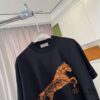 Hermes 2025 Spring/Summer New Arrival Personalized Logo Print Custom Fabric 300g Short Sleeve T-Shirt Unisex
