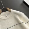 Hermès 2024 Autumn-Winter New Round Neck Wool Blend Sweater, Official Store Bestseller, Embroidered Logo, Premium Craftsmanship