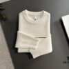 Hermès 2024 Autumn-Winter New Round Neck Wool Blend Sweater, Official Store Bestseller, Embroidered Logo, Premium Craftsmanship