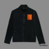 Hermes (Complete Three Labels) 2024 Autumn-Winter Men's Cardigan Turtleneck Jacket, Imported Double-Sided Fleece Fabric