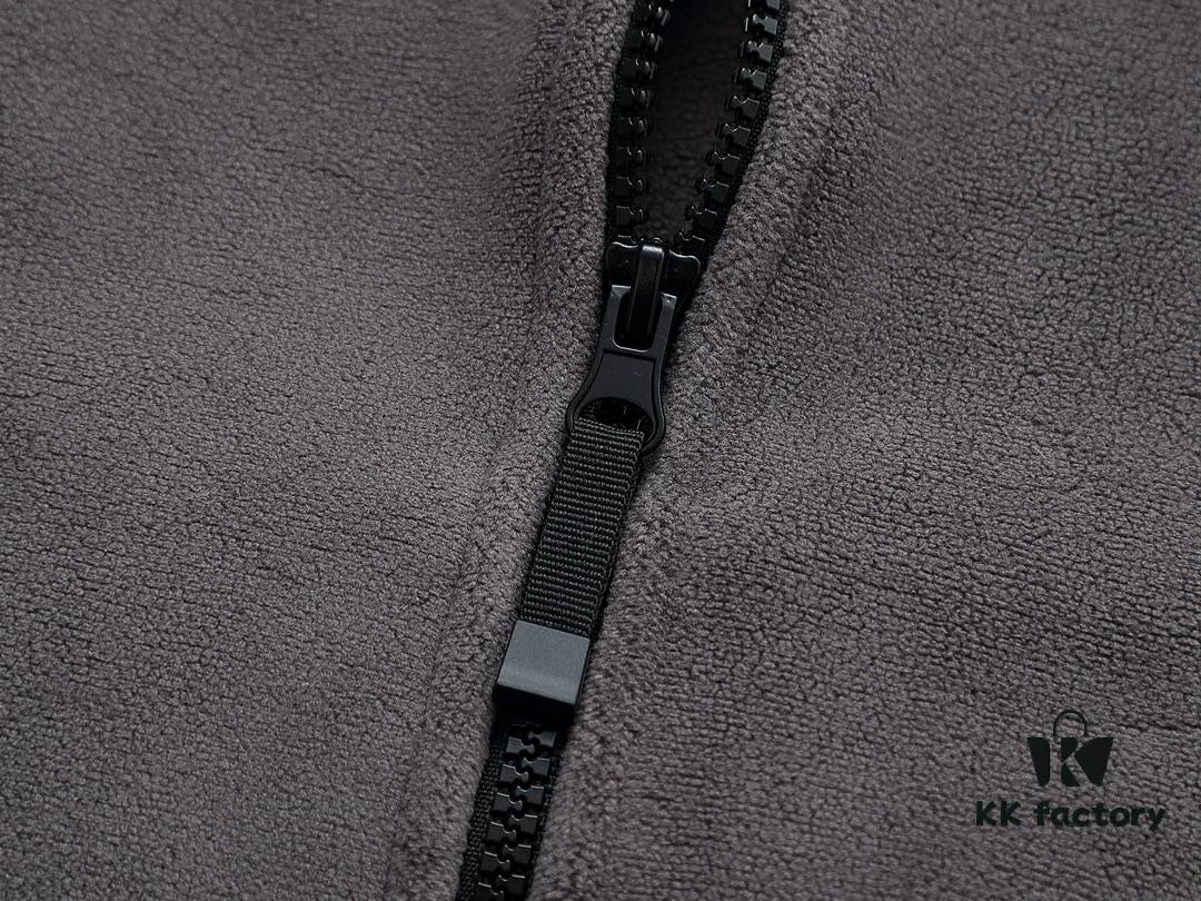 Hermès (Complete Three Labels) 2024 Autumn-Winter Men's Cardigan Turtleneck Jacket, Imported Double-Sided Fleece Fabric